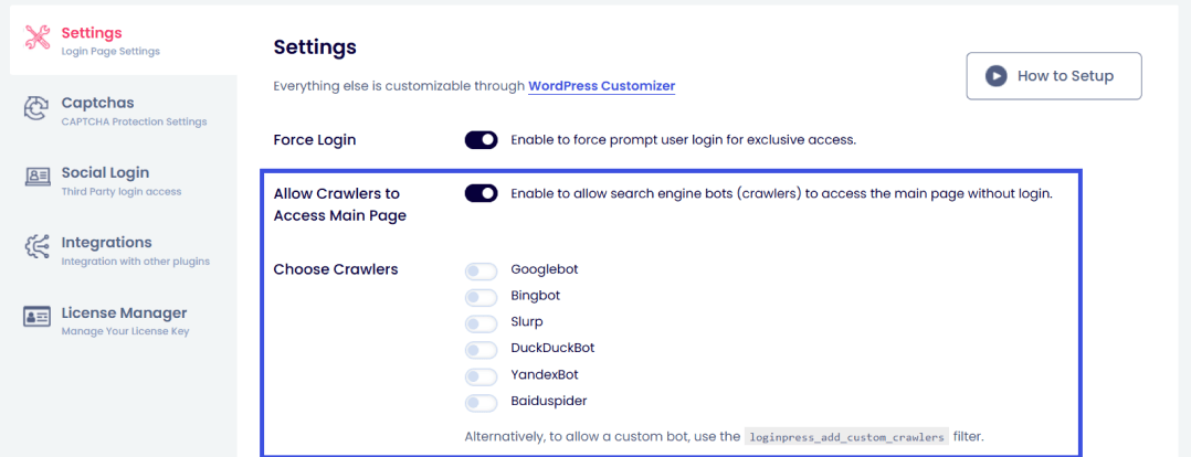 Force login and its options