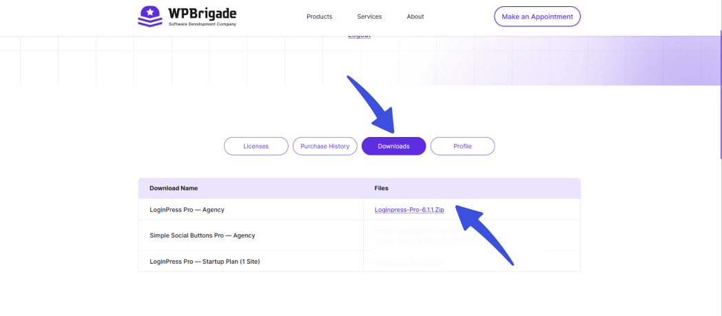 From downloads page, install zip file for loginpress