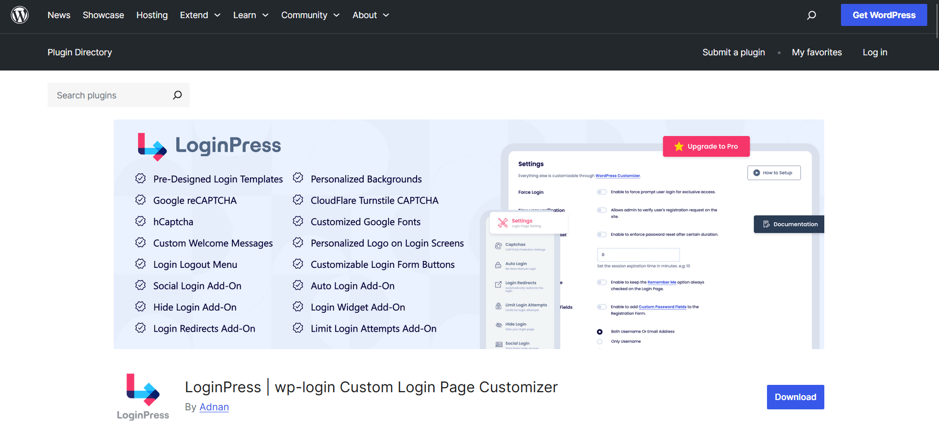 Loginpress wordpress plugin directory