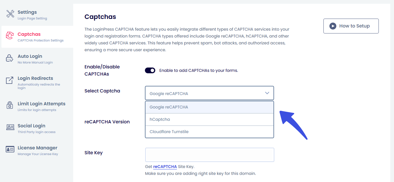 How to Add reCAPTCHA On WordPress with LoginPress