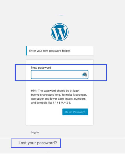 WordPress lost your password