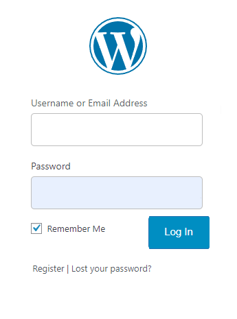 WordPress Login Form