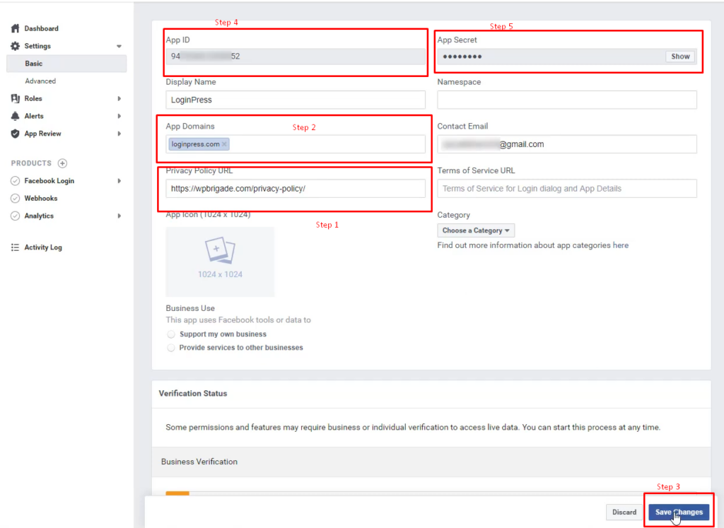 AppID and App Secret Key