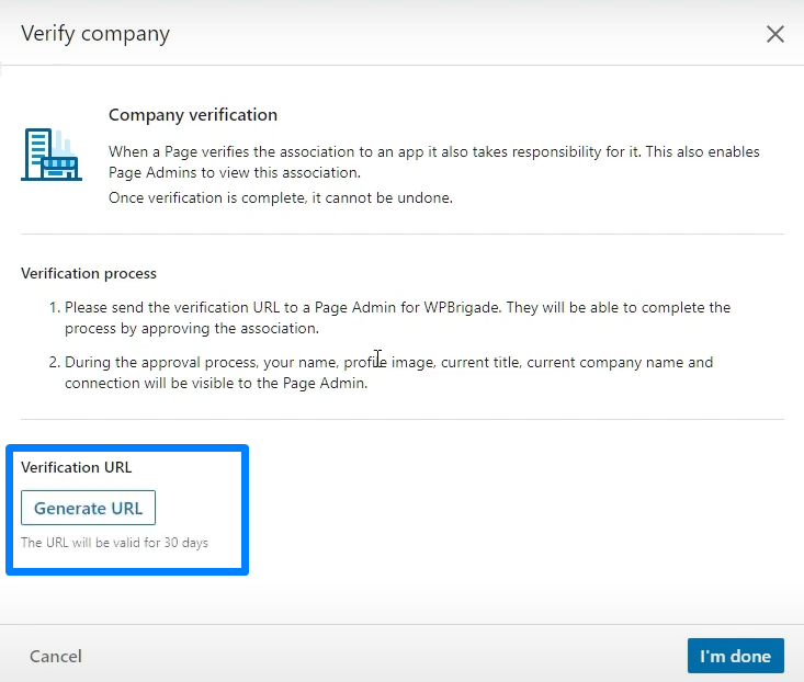 General URL Linkedin