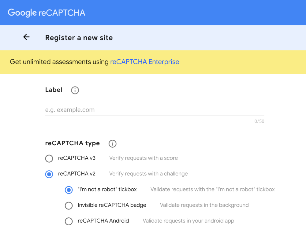 google reCAPTCHA
