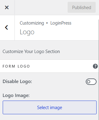 Upload your own logo