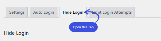 Hide Login Tab