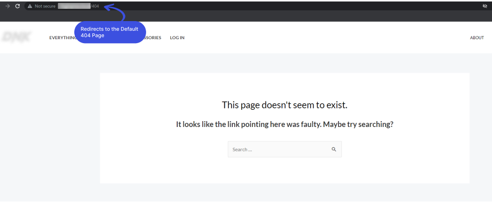 404 Error for the Default Login Page URL
