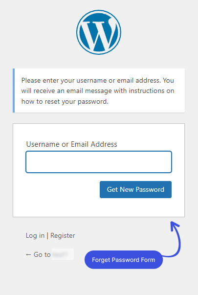 Default Forget Password Form