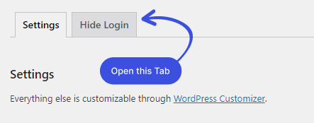 Hide Login Tab