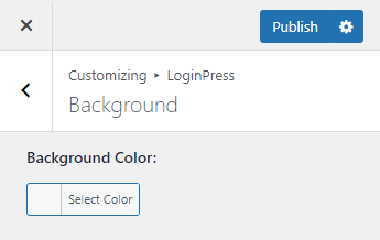 select background color