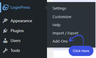 LoginPress > Add-Ons