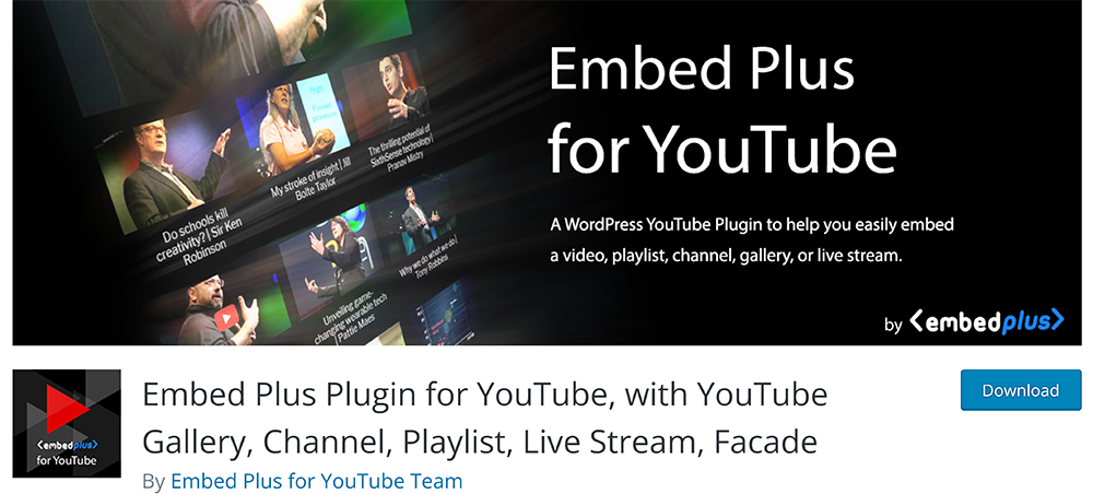 Embed plus for YouTube