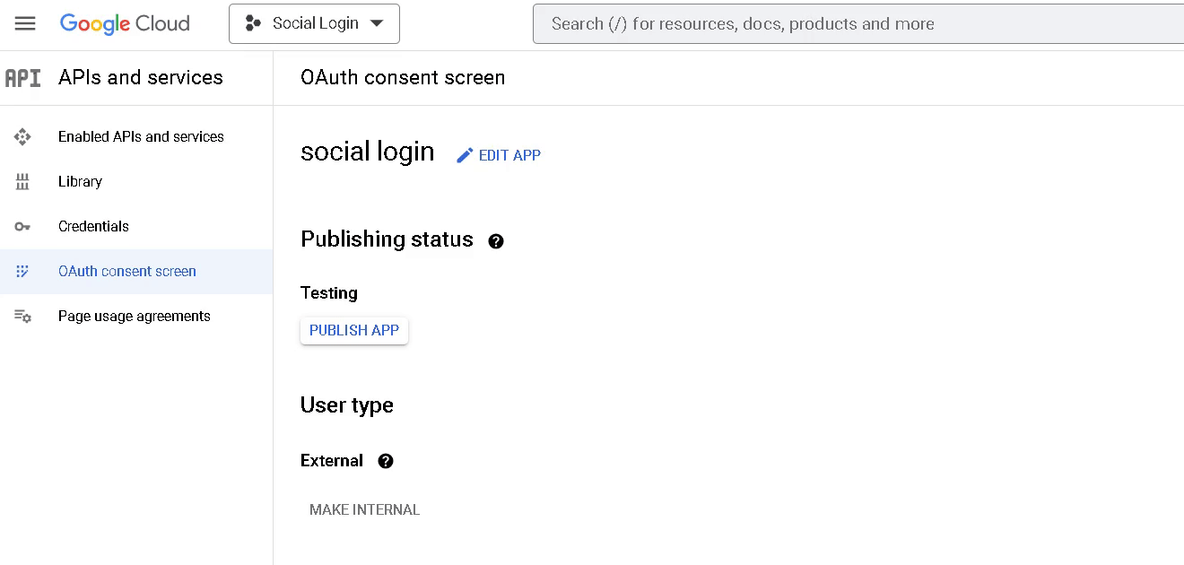 Add oauth status 