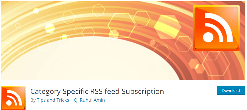 A Category Specific RSS Feed Subscription