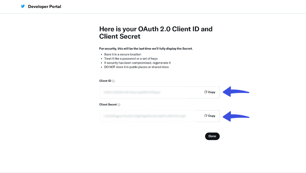 Copy Client keys