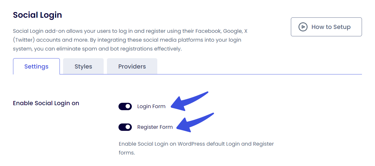 Enable Social Login on