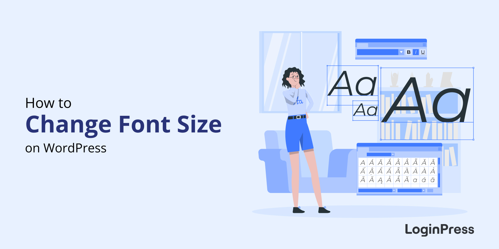 How to Change the Font Size on the WordPress Websites, image size:1600x800