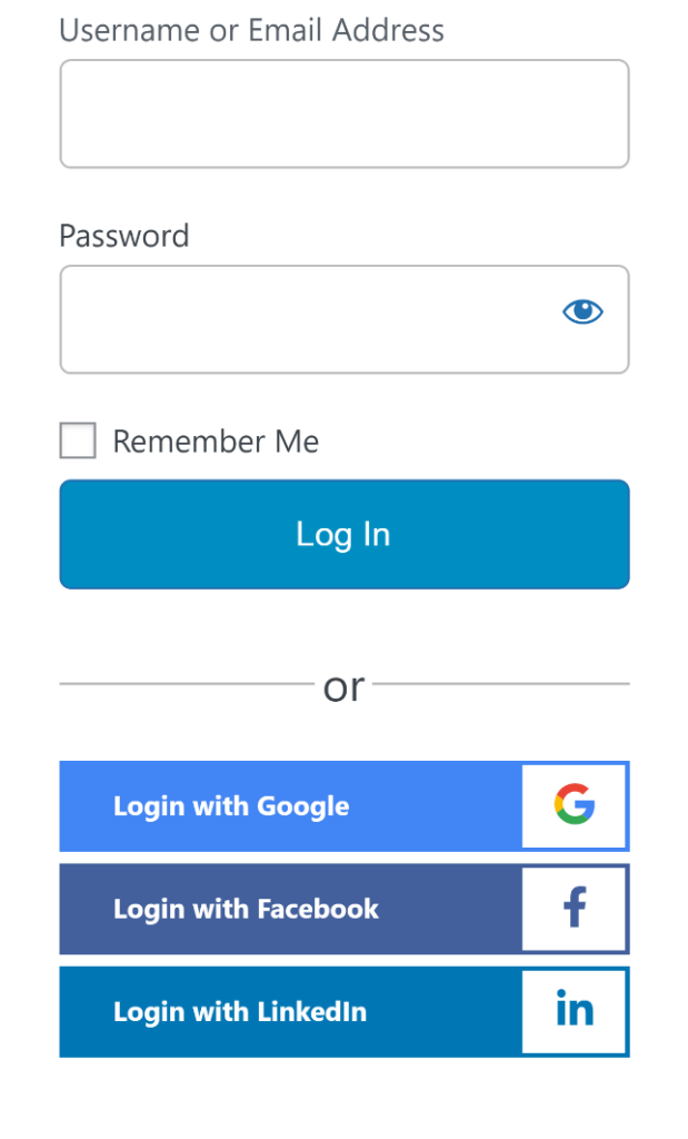 Facebook & Google social login