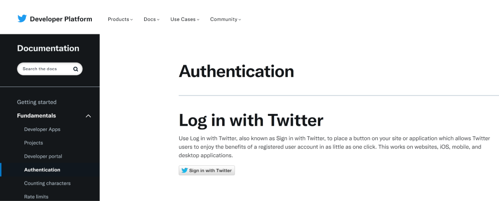 Twitter Login API