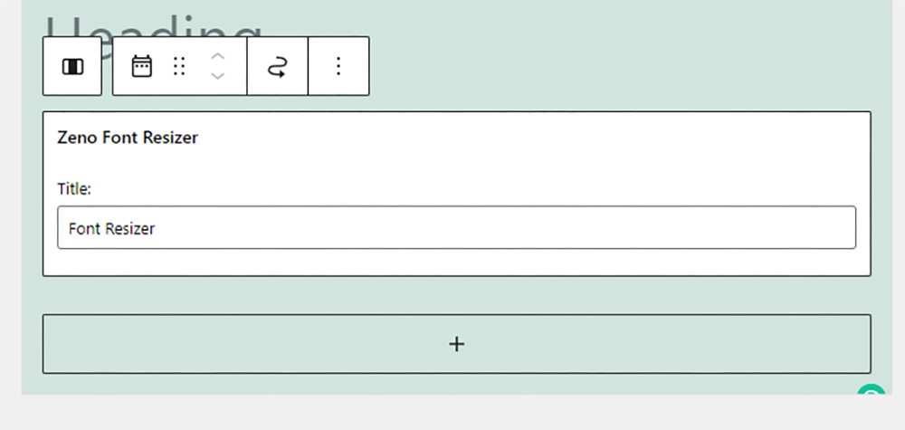 Zeno Font Resizer Block