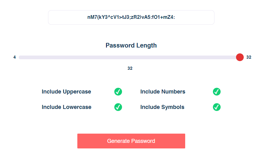 Strong Password Generator