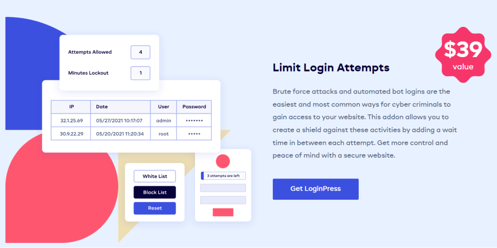 Limit Login Attempts Add-on