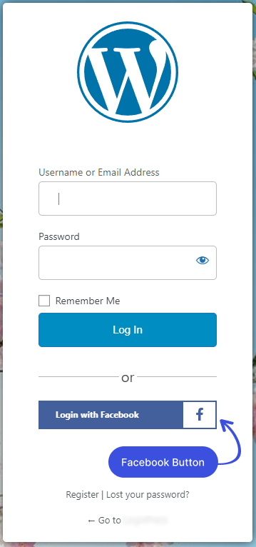 Social Login BUtton on Login Form