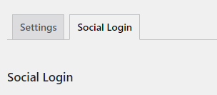 Social Login Tab