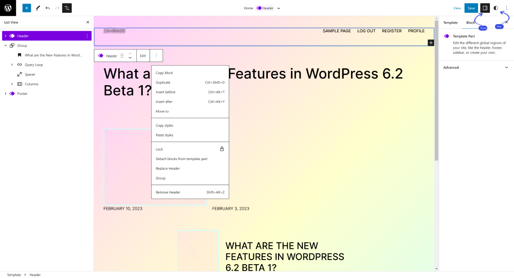 Block Settings and Styles wordpress 6.2