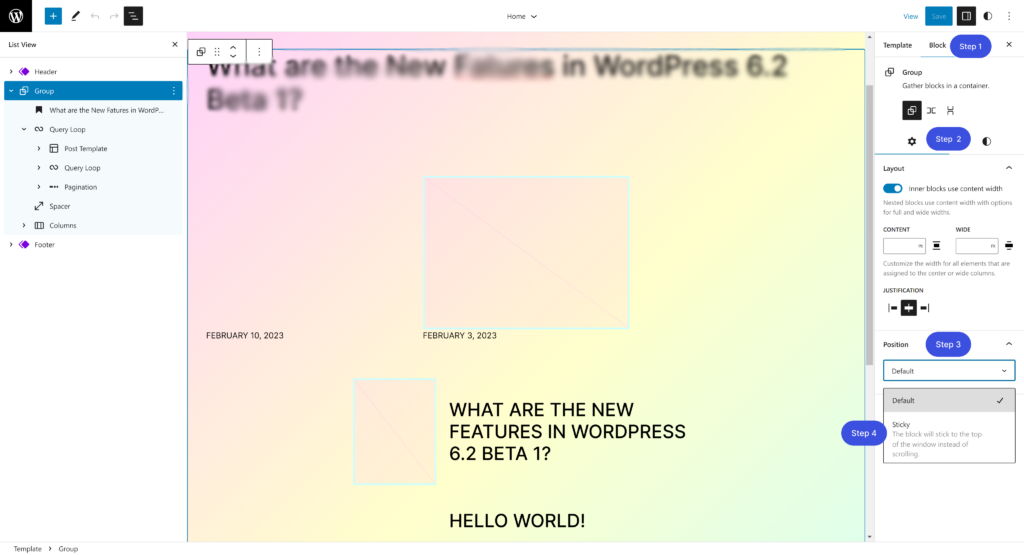 Sticky Positioned Block 1024x555 1 wordpress 6.2