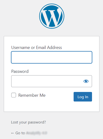 WordPress Login Page