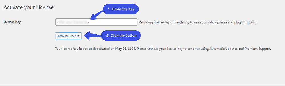 Activate License Key