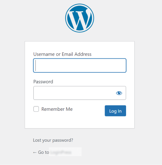 Default Login Page