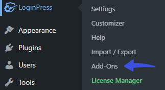 LoginPress > Add-Ons