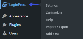 LoginPress > Settings > Customizer > Add-Ons