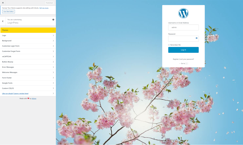 LoginPress Customizer