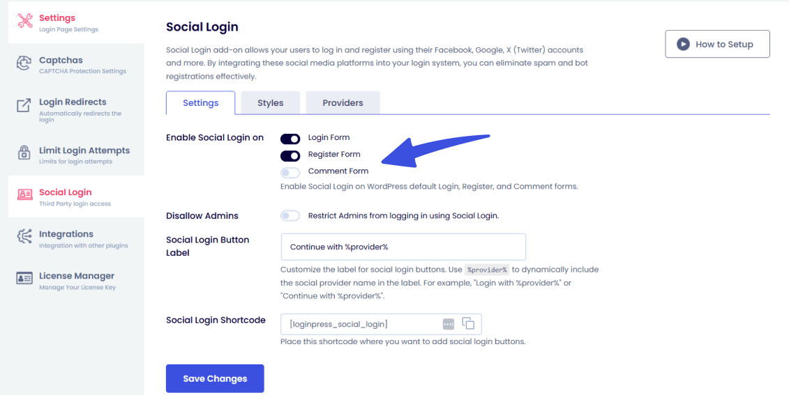 Screenshot 2026 05 30 131418 Add social logins on all forms using loginpress