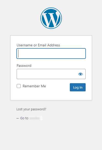 default login form