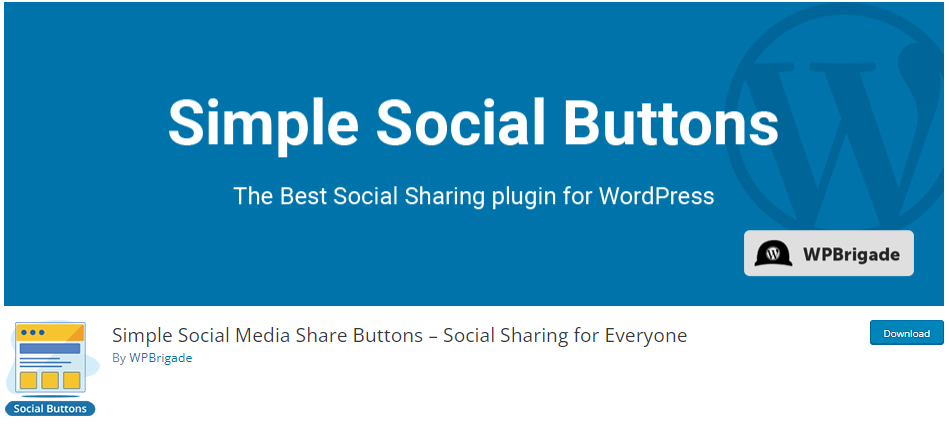 simple social media share buttons