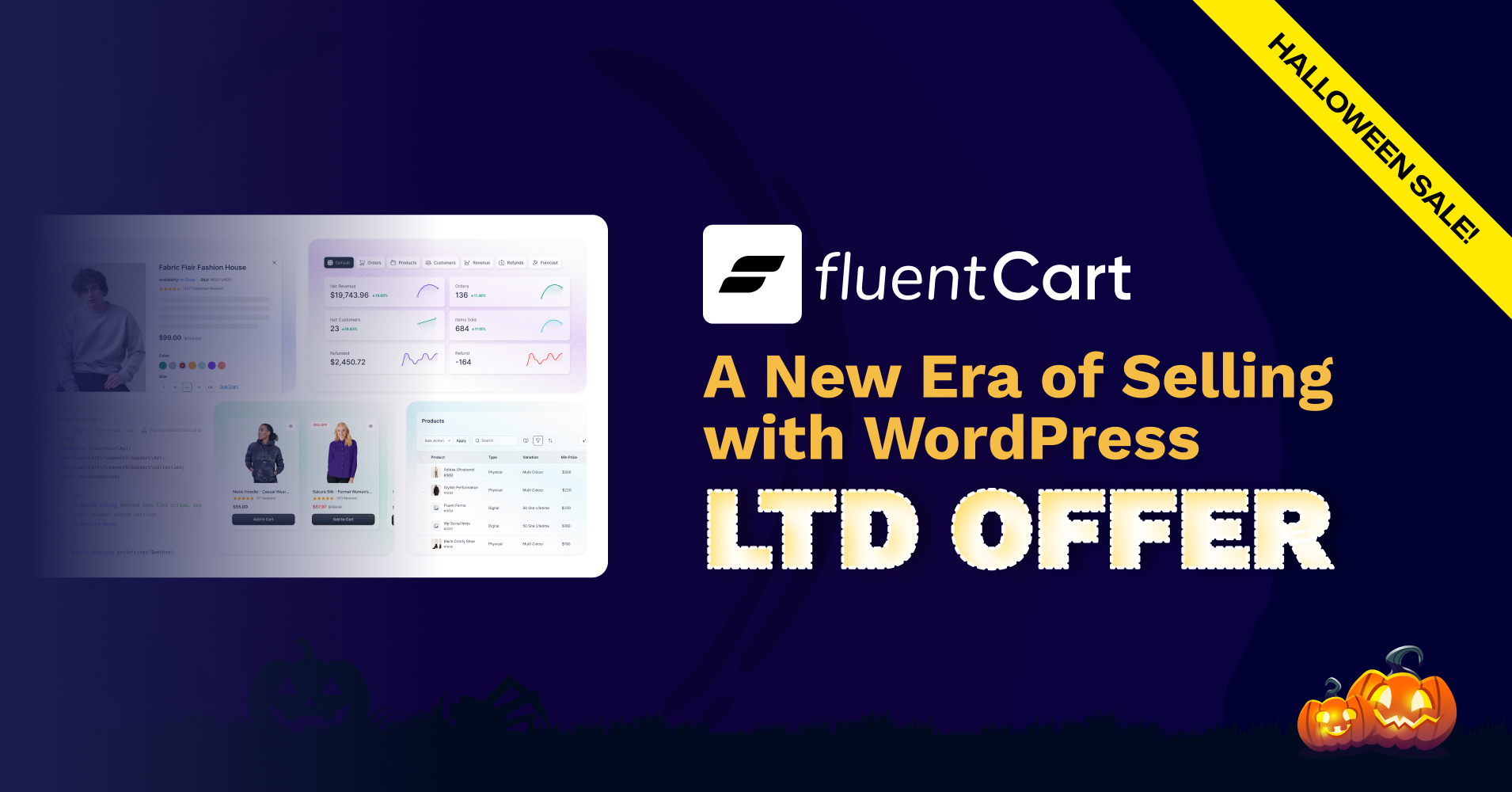 1. FluentCart 1. FluentCart Best WordPress Halloween Deals