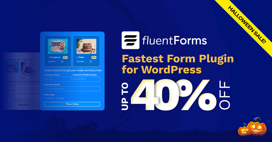 3. FluentForms 3. FluentForms Best WordPress Halloween Deals