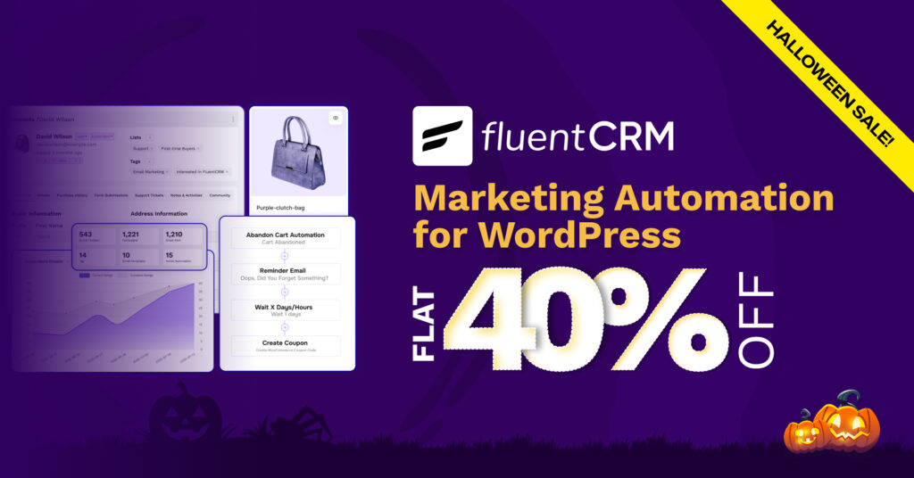 5. FluentCRM 5. FluentCRM Best WordPress Halloween Deals