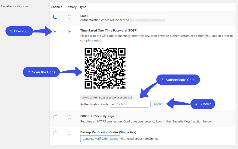 checkbox scan code