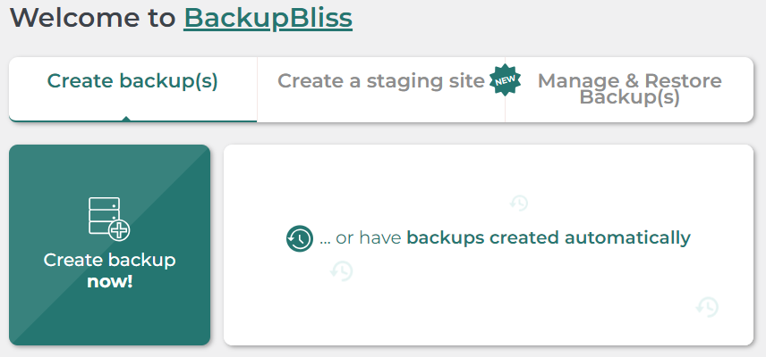 create backup now