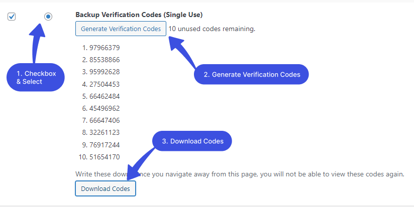 generate verification code