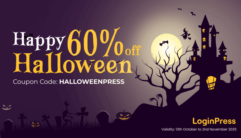 loginpress halloween banner loginpress halloween banner Best WordPress Halloween Deals