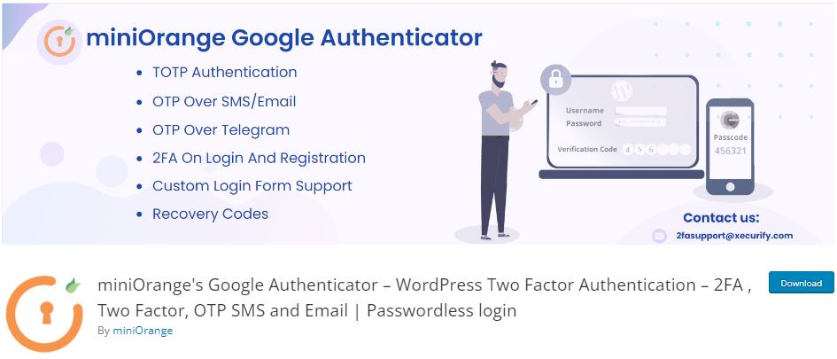 miniorange google authenticator