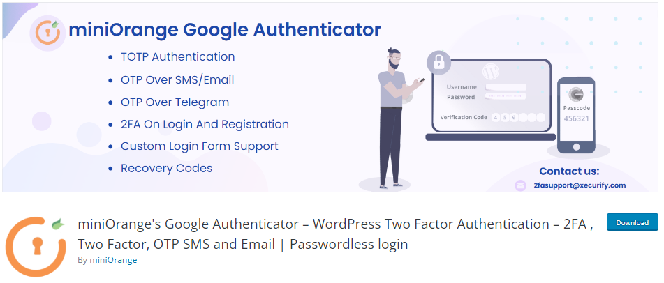 miniorange google authenticator