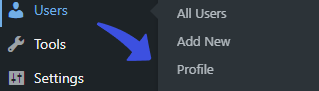 users profile